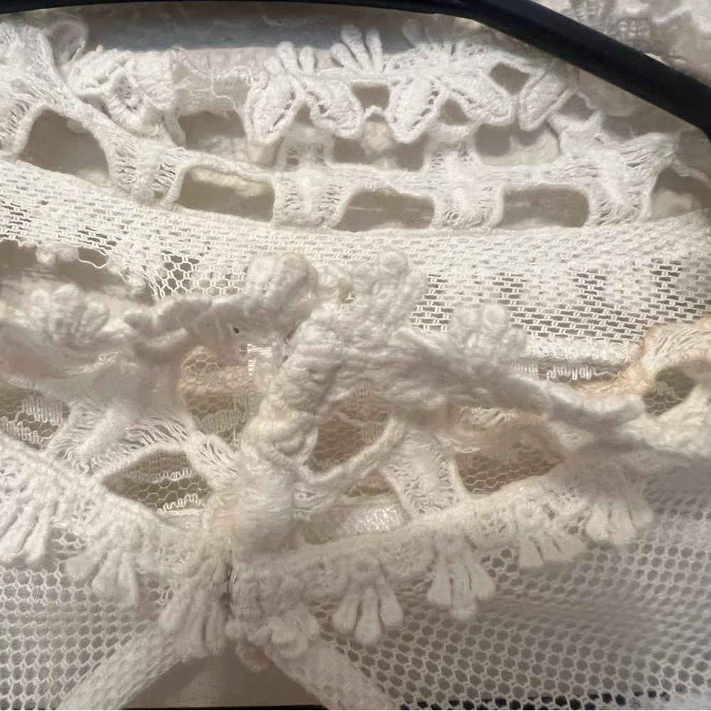 Bohemian Lace oversized Dress medium free people  White - Picture 5 of 11